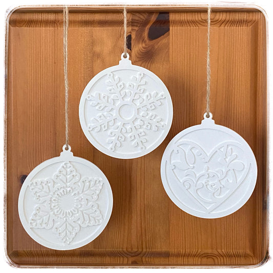 Zauberhafte Winterkugeln 3er Set
